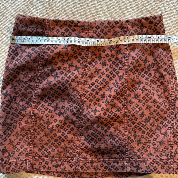 Free People patterned denim Brown Skirt - Picture 5 of 9